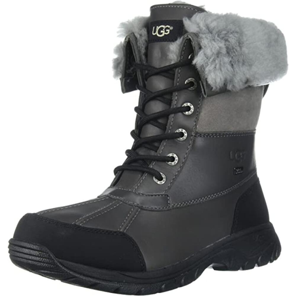 UGG Australia Women's Butte Snow Boot Size 7.5 Black and Gray New Without Box